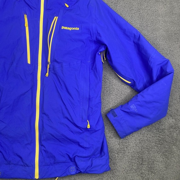 Patagonia Jacket Womens Medium Blue Yellow H2No Hooded Triolet STY84340 - Picture 3 of 16